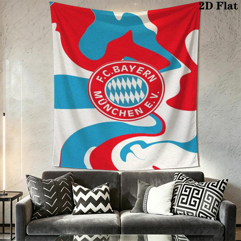 FC Bayern Munich Wall Tapestry Aesthetic Wall Hanging Printed Fabric Blanket Decorative Tapestries for Bedroom Living Room Home Decor