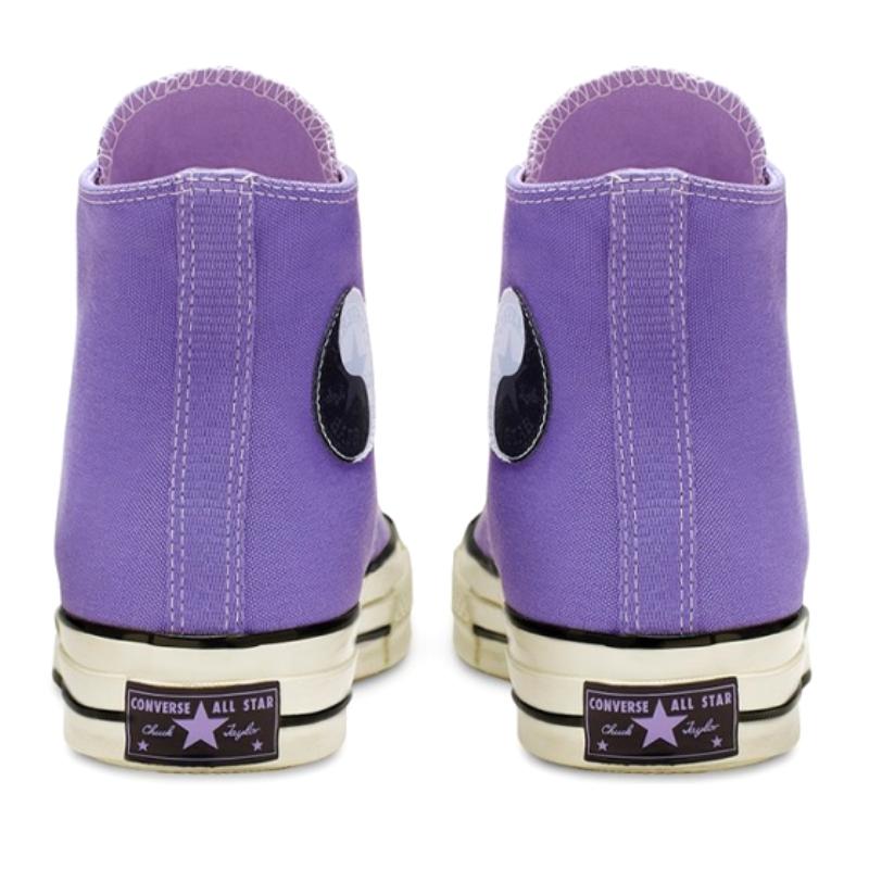 Converse Chuck Taylor 1970S Hi Round Toe Lace-up Mid-top Canvas Shoes Unisex Purple