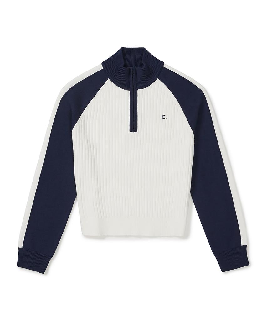 CLOVE [26Ss Clove] Sporty Half-Zip Knit (Navy)