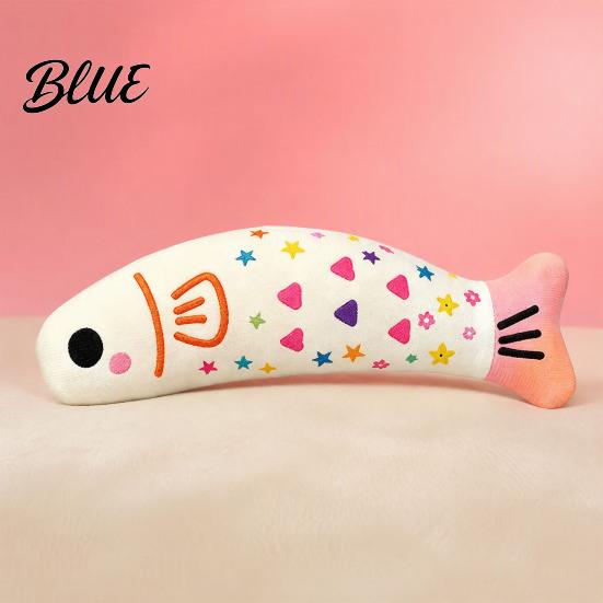 Interactive Cat Toys for Exercise Catnip Fish Toy Squeaky Linen Chew Safe Zipperless Kicker Kitten Toy Indoor Cats Biting Kicking Boredom Relief Pet