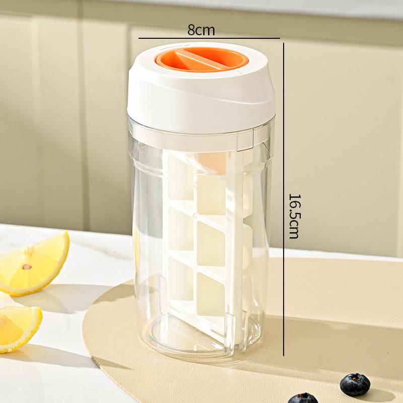 2-In-1 Ice Cube Water Bottle Portable Ice Maker Kettle Whiskey Ice Cream Ice Mold Cooler Cup Outdoor Fitness Drink Tool