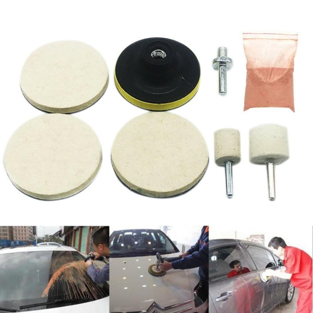 1 Set Remove Scratches Car Glass Scratch Remover Kit Restoration Glass Polish Set  Car Windshield