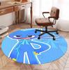 Huggy Wuggy Pattern Round Rug, Indoor/Outdoor Mat, for Picnic, Gameroom, Bedroom, Office, Living Room, Home Decor Carpet, Birthday Gift