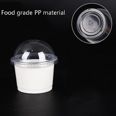 20 Stück 250 ml Einweg-Salatbecher, transparente Dessertschale aus Kunststoff, Behälter für Eisdesserts, Schalen aus Kunststoff mit Deckel
