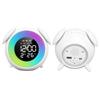 Wake Up Light Alarm Clock Colorful Lighting Effects Rechargeable Digital LED Music Alarm Clock for B