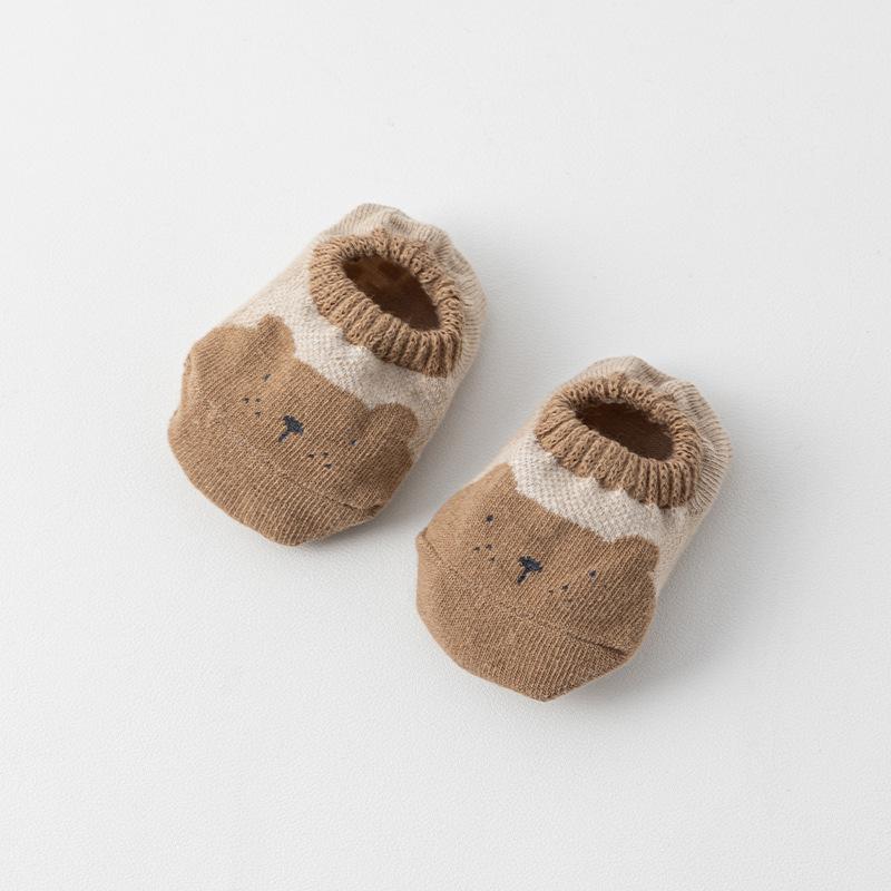 

Новые детские туфли Милые мультяшные теплые носки Комфортные мягкие противоскользящие легкие домашние носки для пола Повседневные хлопковые туфли для девочек S insole9-11CM коричневый