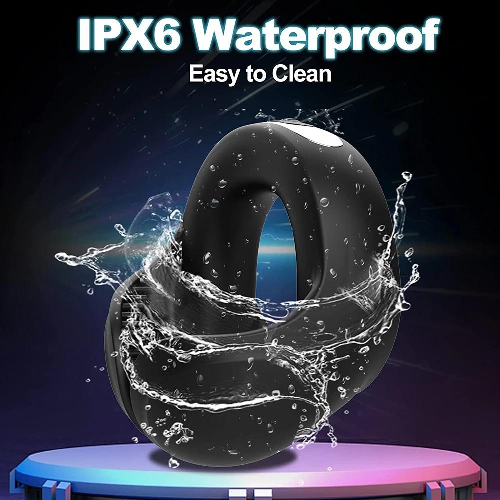 Vibrating Cock Ring Cockring Sex Toy for Men Couple Delay Ejaculation Chastity Testicles Massager Penis Vibrator