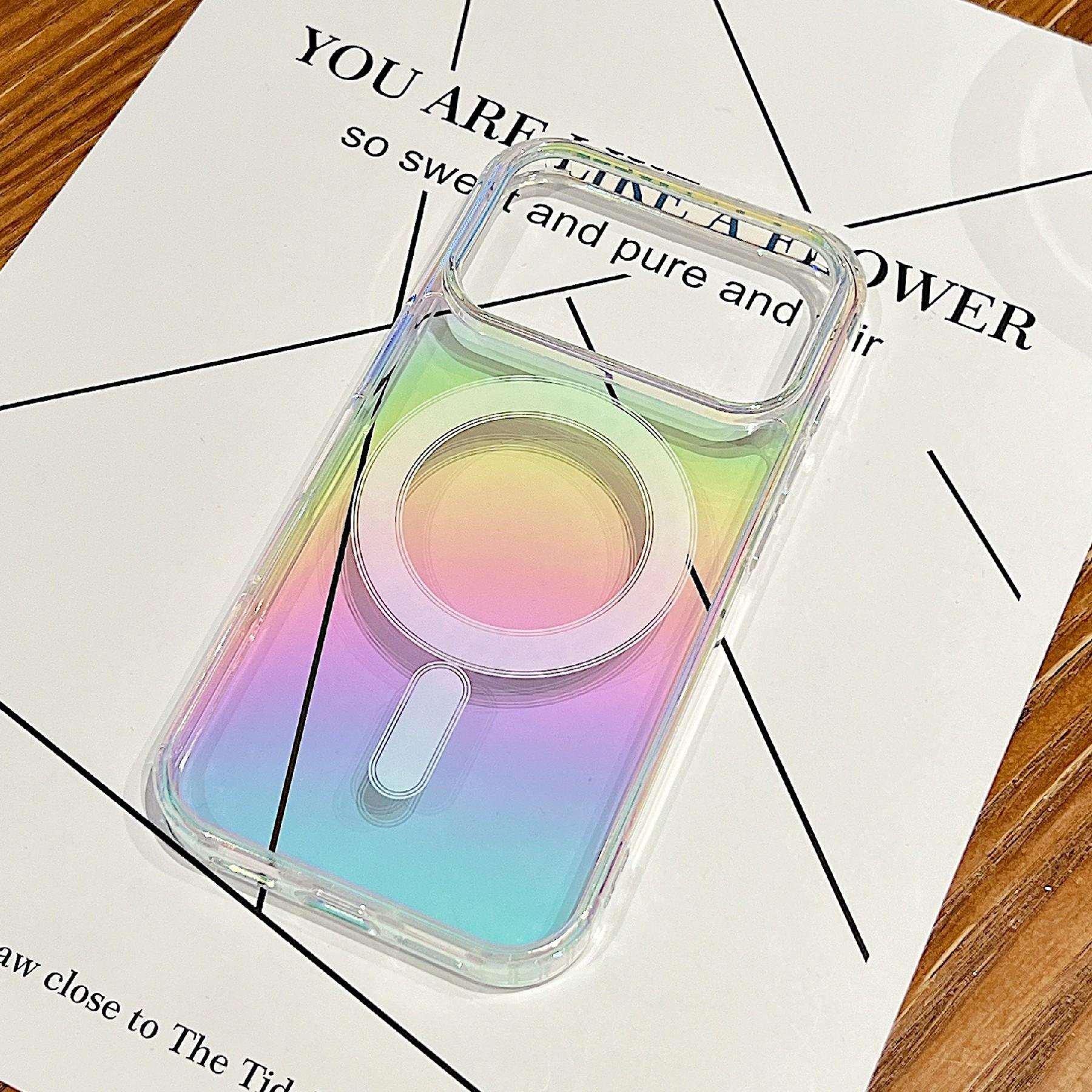 

For iPhone 17 Pro Case Compatible with MagSafe Acrylic+TPU Gradient Phone Cover A