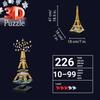 Ravensburger 3D Puzzle Eiffel Tower Night Edition 216 Pieces Finished Height 47cm 12579 1 Recommended 3D Gift Size Age 12+ [Puzzle, Puzzle,