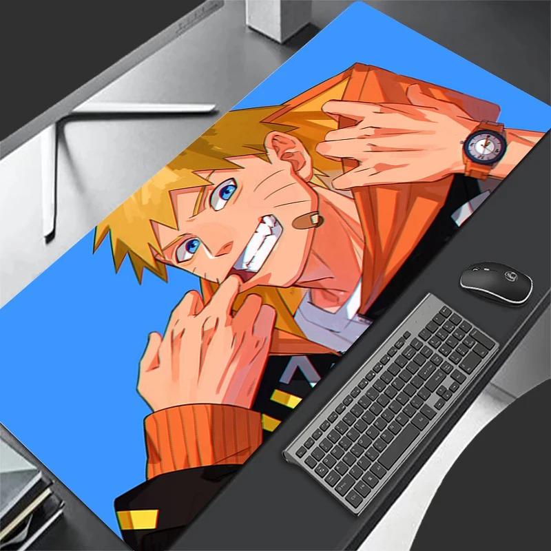 Black Chain Cool Mouse Pad Laptop Japan Anime Keyboard Rug XXL N-narutoS U-uzumakiS Non Slip Mousepad PC Gamer Cabinet Desk Mat