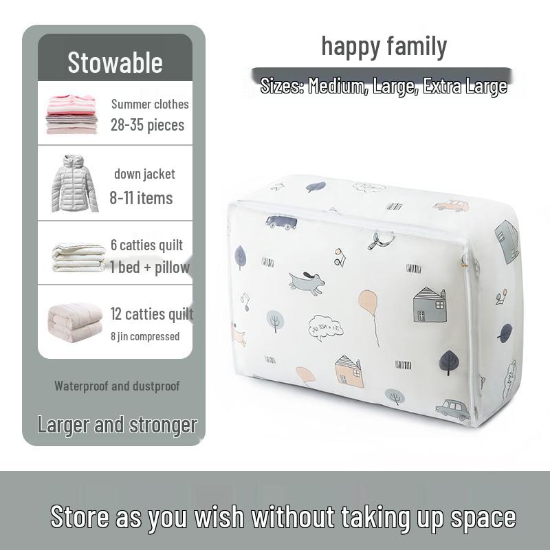 Large Capacity Cotton Quilt and Clothes Storage Bag for Students