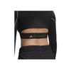 Adidas Stella McCartney Comfortable Long Sleeve Cropped Top Women tops Black GL4148