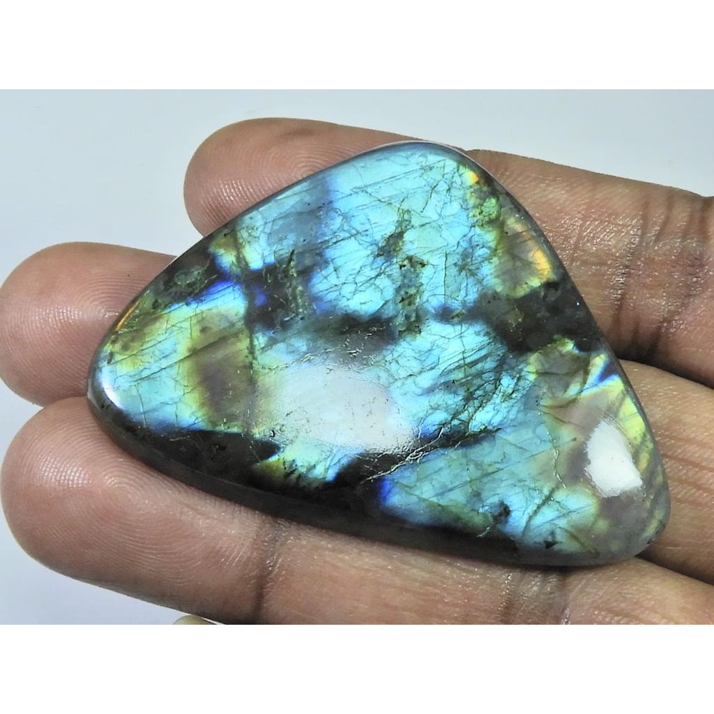 125Cts. Natural Labradorite Multi Fancy Cabochon Loose Gemstone 35X54X08MM D-230