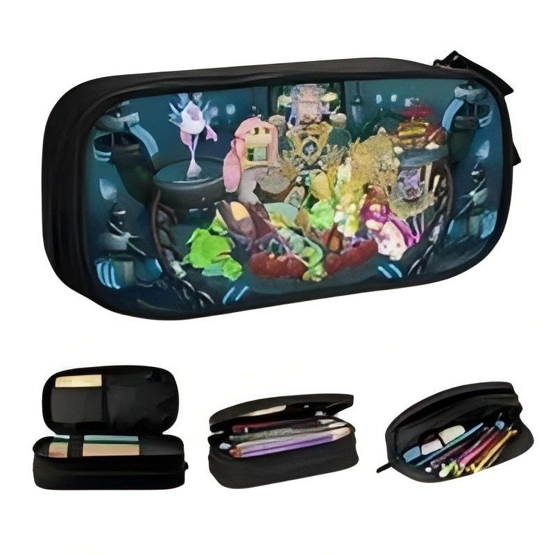 Student Zipper Pencil Case Polyester, Double Pencil Case Stationery Case Pencil Case Wish