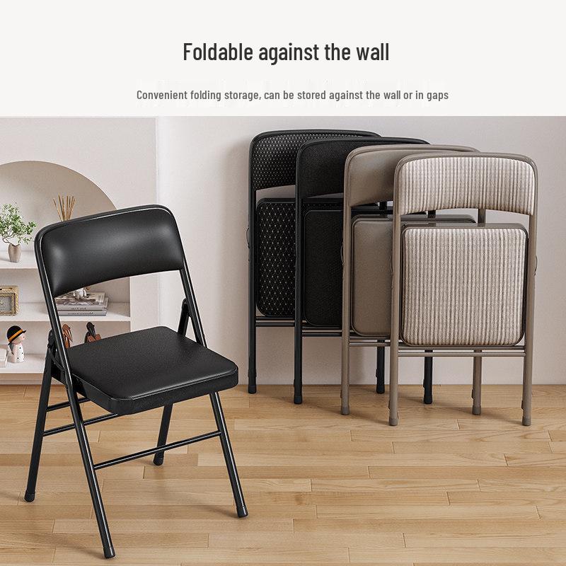Portable Folding Chair with Backrest - Ideal for Home, Office, Dorm, or Dining