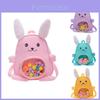 Entzücklicher Cartoon-Hase Rucksack für Kinder Buntes Nylon Atmungsaktives Design