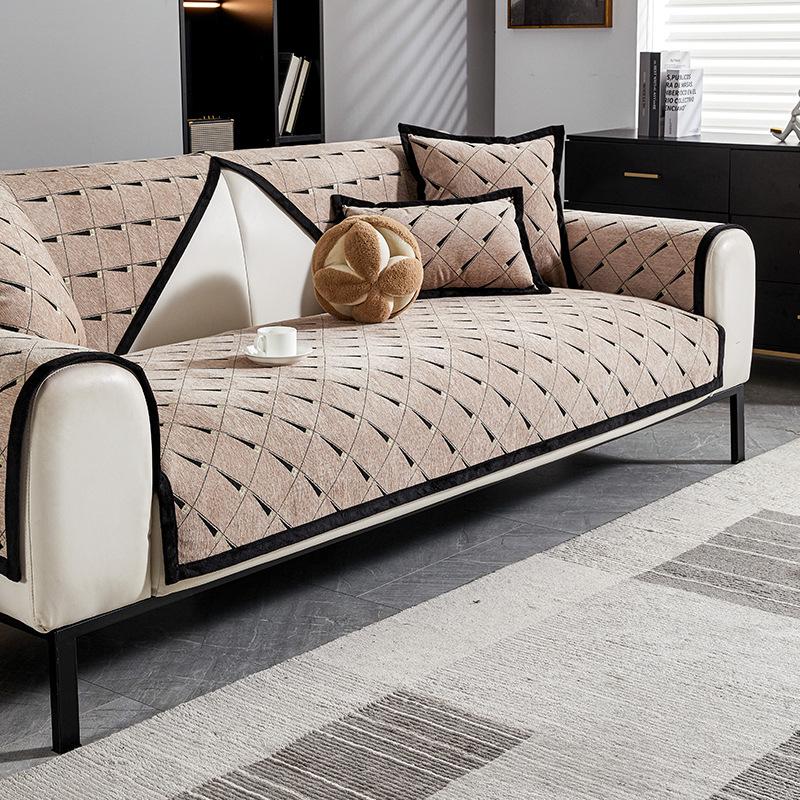 

Sofa Cushion Universal In All Seasons New Light Luxury High-End One-Piece Straight-Row Combination Sofa Cushion Cover 70*70cm