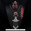 Long Tassel Necklace Vintage Exotic Bohemian Vacation Bracelet Earrings Travel Photography Suit Women