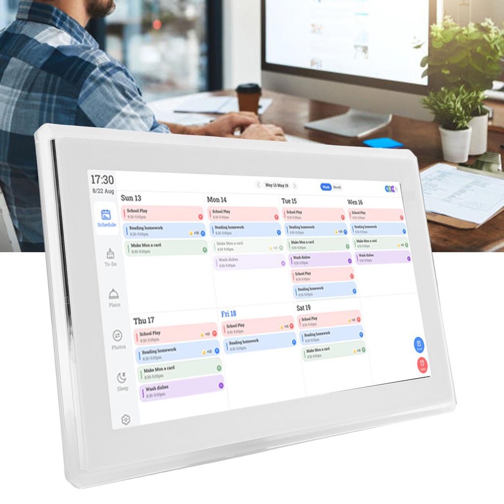 15.6 Inch Digital Calendar WiFi Smart Electronic Calendar 1920x1080 HD Interactive Display Touchscreen Home Chore Chart Planner
