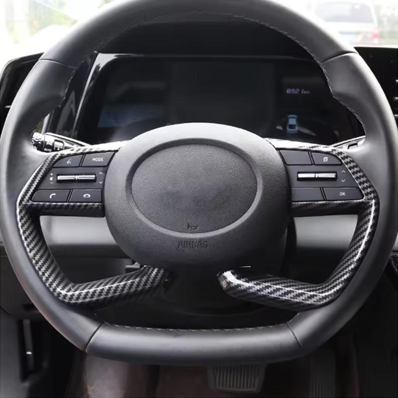 2Pcs Car Steering Wheel Panel Cover Decoration Sticker Trim For Hyundai Creta - 2025 Creta Grand 2025 Accessories