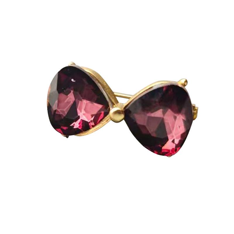 Creative Rhinestone Bowknot Brooch: High-Luster Sweet Accessory for Women