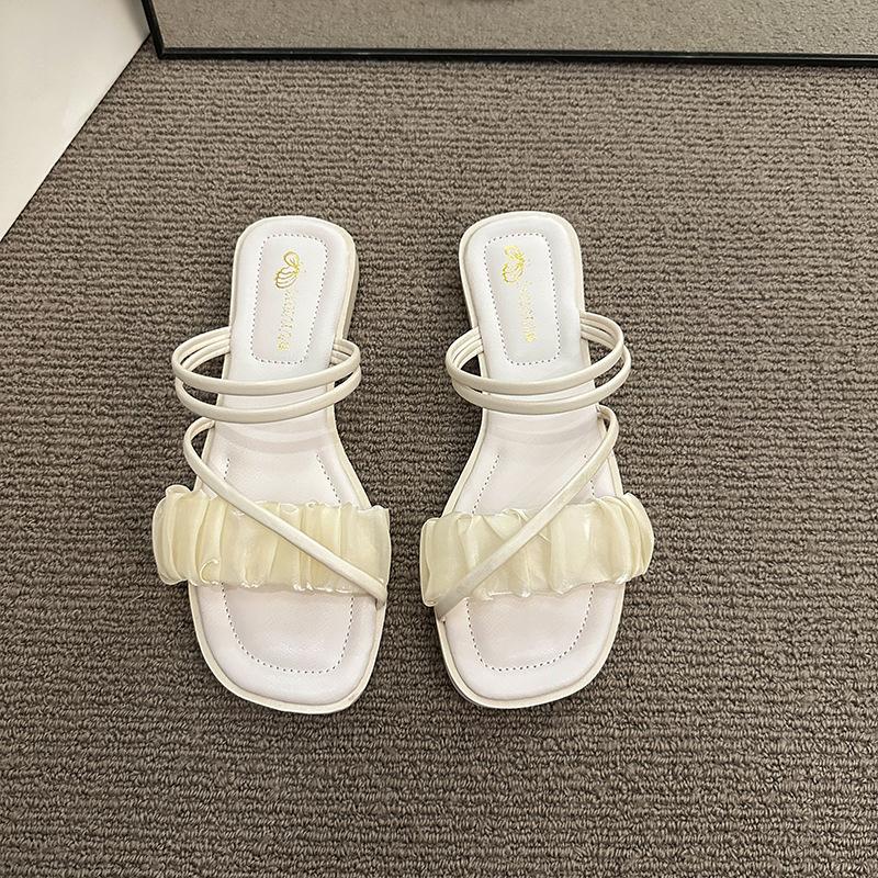 Fairy wind flat sandals female summer fashion with skirt new high-end beach sandals
