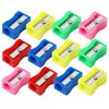 20~100pcs Pencil Sharpener Mini Colored Single Hole Rectangular Plastic For Elementary School Students Supplies Manual TMZ