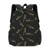 Trombone On Black Backpack Hot Sale Daypack Large Capacity Boys Girls BookBag School Bag Shoulder Bags for Men Women