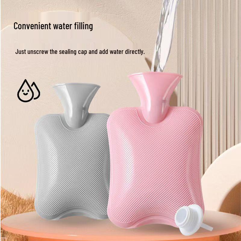 Removable & Washable Plush Hot Water Bottle with Explosion-Proof PVC Liner - Cute and Thickened Design