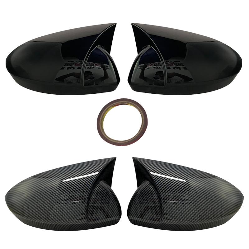 Bat Design Mirror Cover for Megane 4 IV Renault 2016-2025 Car Accessories Piano Black Tuning Auto Sport Bat Design RS Side