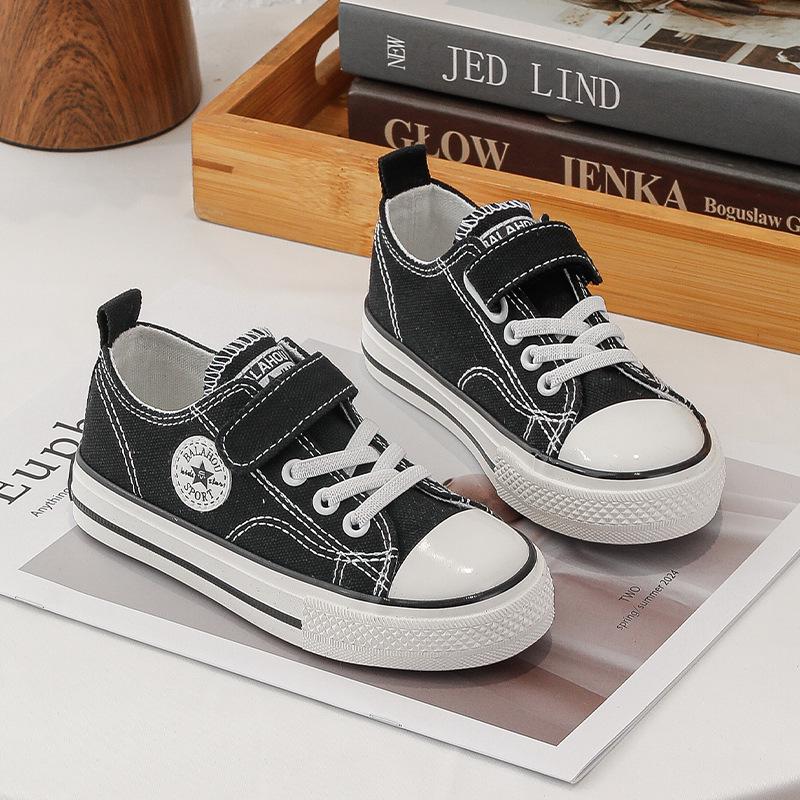 Kids' Unisex Canvas Shoes - Winter 2025 Style, Round Toe, High/Low Top, Soft Sole Board Sneakers for Students