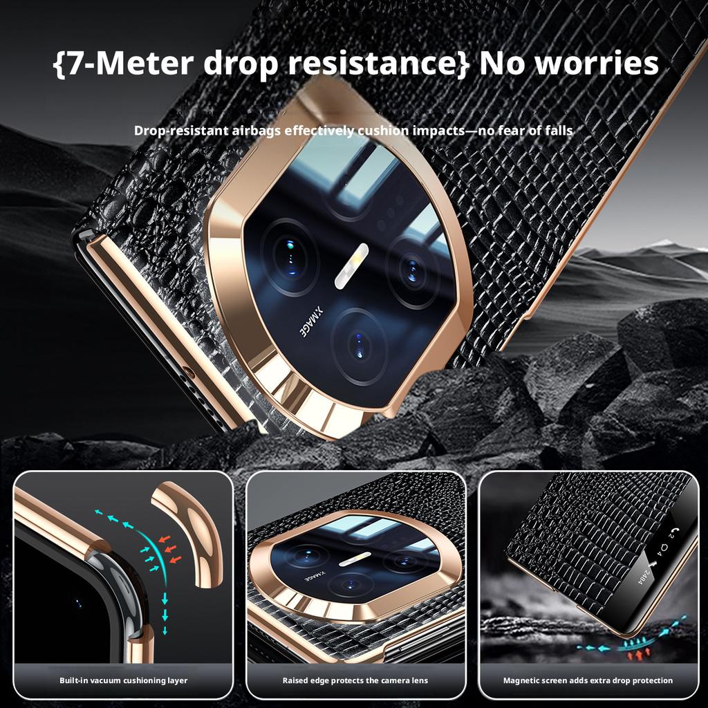 Premium Luxury Crocodile Pattern Genuine Leather Case For Huawei Mate X7 X6 X5 Magnetic Flip Smart Window Full Protection Cover