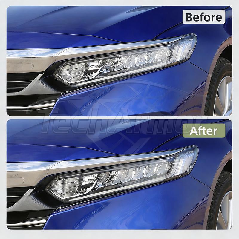 TPU Car Headlight Protective Film For Honda Accord 10th Gen 2021-2025 Transport & Smoke Anti-Scratch Auto External Accessories.