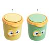 Poubelle de bureau mignonne de dessin animé petite poubelle avec couvercle poubelle de chambre poubelle boîte de rangement pour un espace de travail propre poubelle de table à domicile