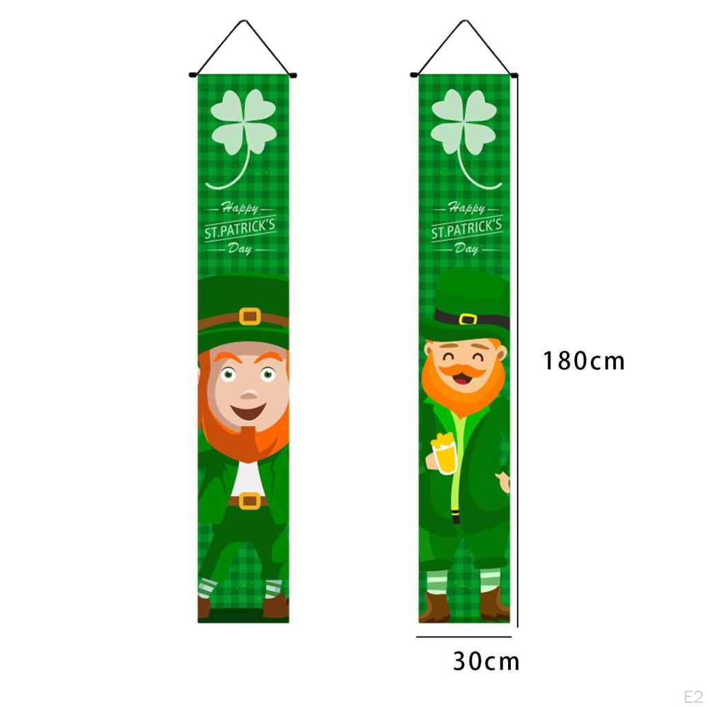 Easter Porch Sign, Saints Day Decoration, Green Polyester Coupls, Door Banner for Party