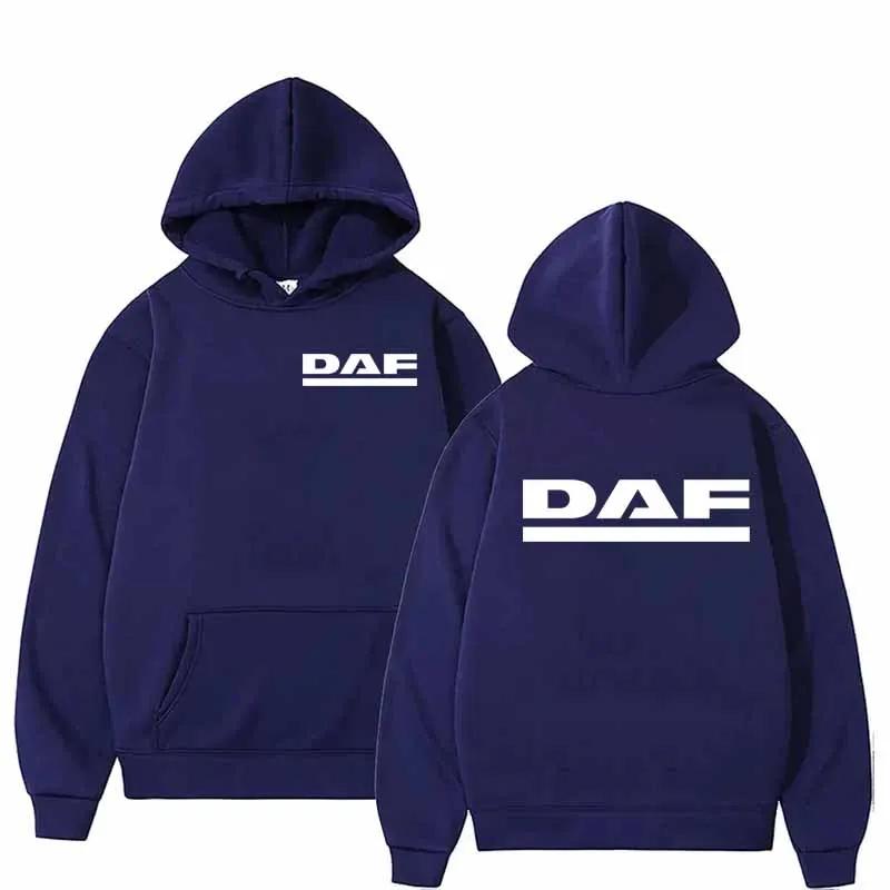 DAF Print Hoodie Men and Women Sport Long Sleeves Sweatshirts Winter Fleece Jogging Top Loose Clothing Fashion Pullover