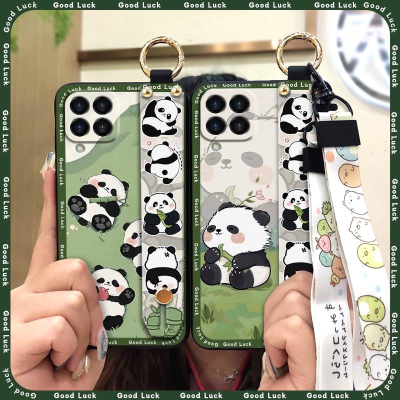 Soft case Silicone Phone Case For Samsung Galaxy M33 5G Global/SM-M336B/DS/Jump2 Cartoon Protective Lanyard Wristband