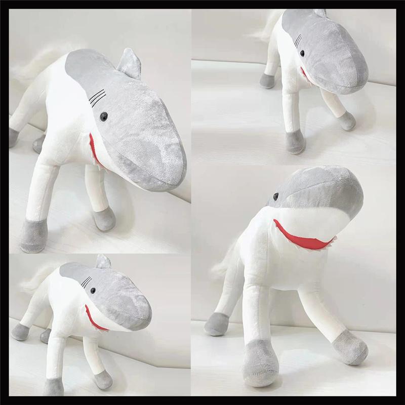 40/50/60cm Shark Horse Soft Stuffed Plush Toy Stuffed Shark Head Horse Body Model Doll Pillow Toy For Kid Children Birthday Gift