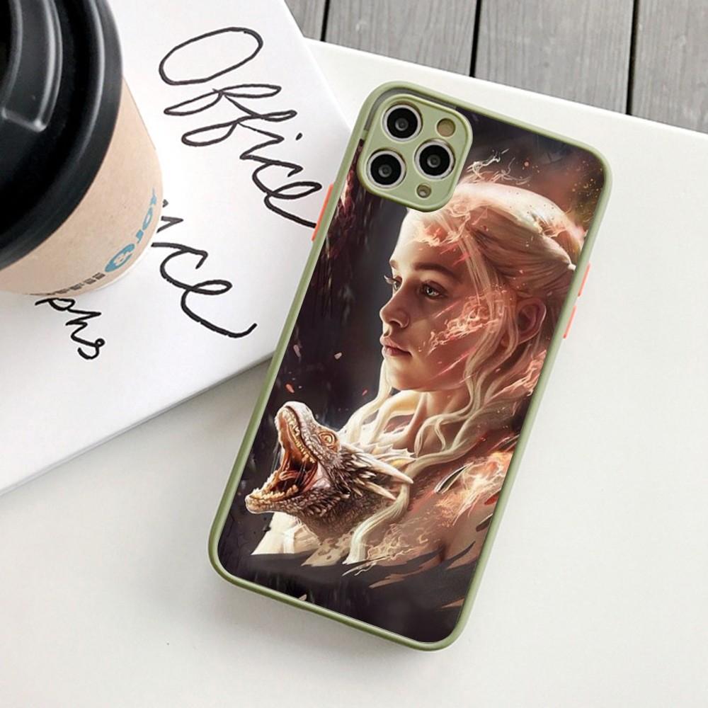 Dragon Mother Thrones Phone Case For IPhone 14 11 12 13 Mini Pro Max 8 7 Plus X XR XS MAX Translucent Matte Cover