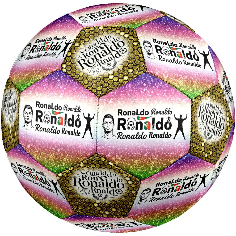 Ronaldo's Golden Ronaldo Celebration Soccer Ball Size 5 Football Machine-Stitched Indoor/Outdoor Training and Matches Sports Enthusiast Gifts