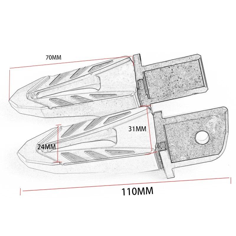 For Yamaha MT-03 MT 03 MT03 2015 2016 2017 2018   Motorcycle Rear Steps Passenger Steps High Quality Accessories