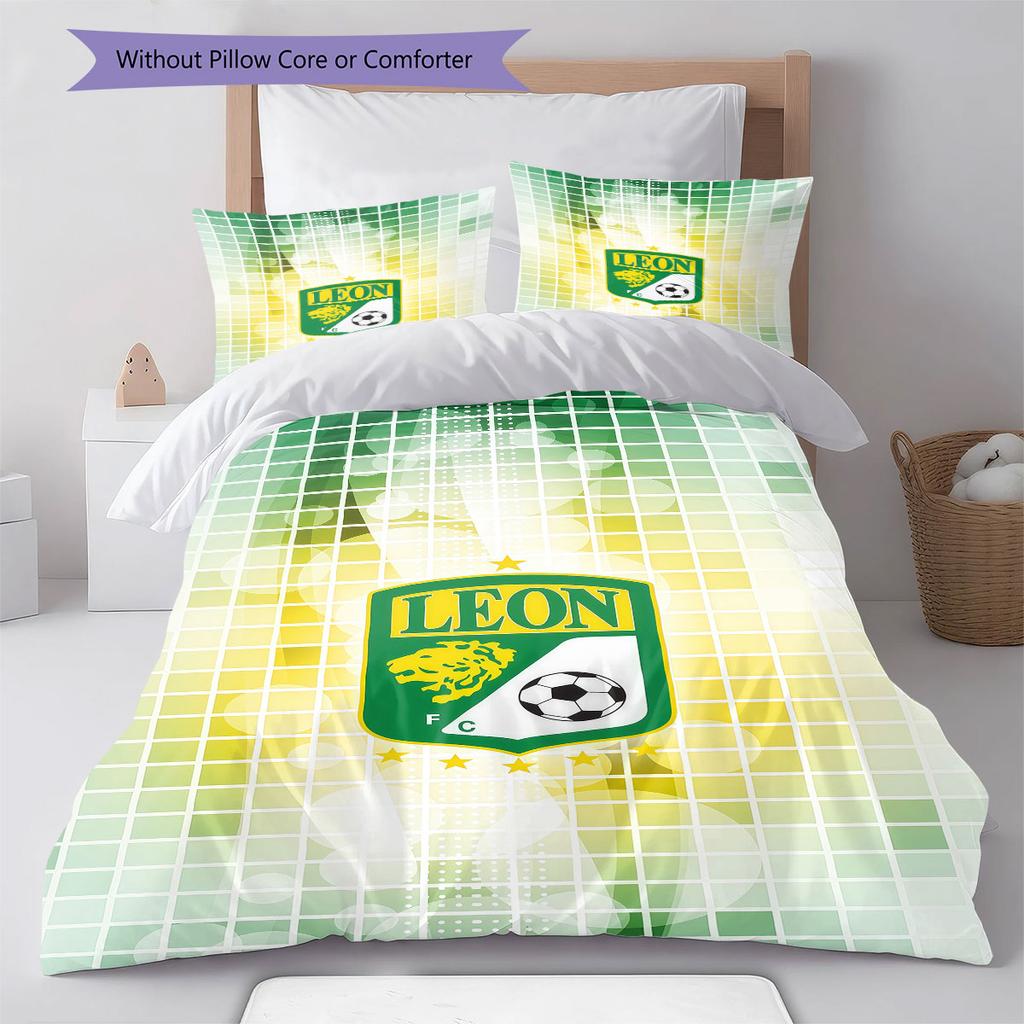 Club Leon Pattern Bedding,Quilt Set Quilt Cover Pillowcase Home Birthday Gift(1 * duvet cover + 2 * pillowcase, without core)