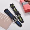 STAPELP Silikon-Uhrenarmband Hohe Dichte 20mm 22mm Gummi Zweifarbig Sport Wasserdicht Zweifarbiges Silikon-Uhrenarmband