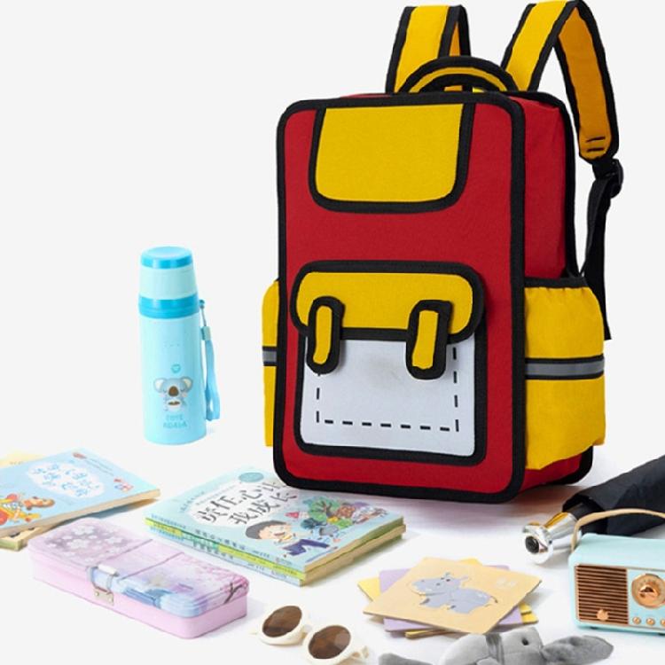 Creative Cartoon 3D Backpack for Children Anime Style Daypack Casual Book Bags for School and Short Travels