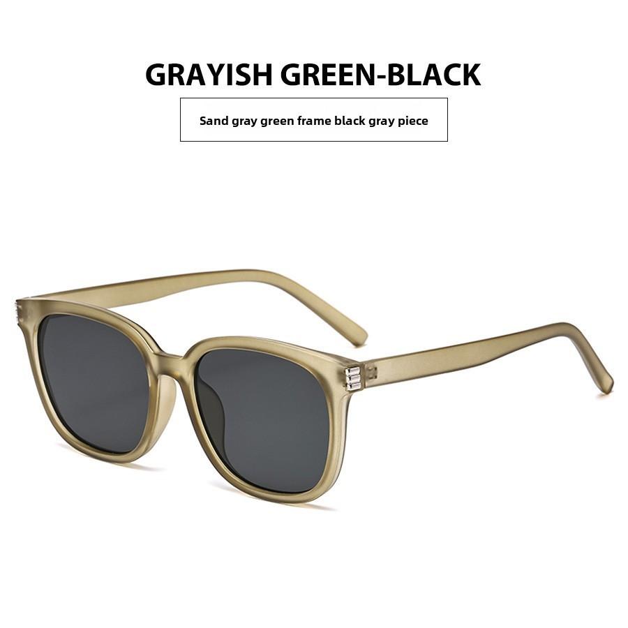 

Retro Black Frame Sun Glasses With Pc Lenses For Summer Beach And Party Events Sand Green Gray