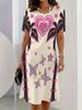 New Summer Mid-length Dress 3D Printed Design Casual for Outings and Parties