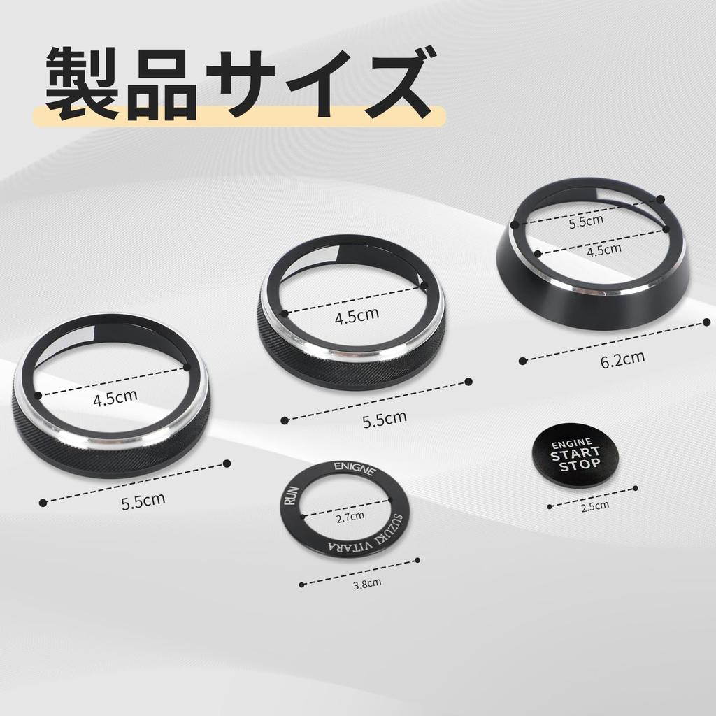 [Set of 5] UmeMart Jimny JB64/JB74 Air Conditioner Dial Cover