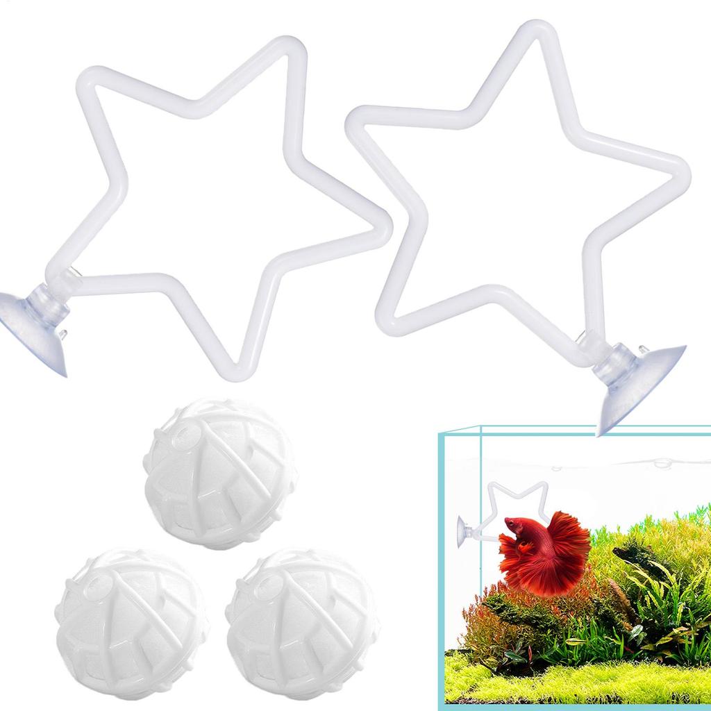 Betta Trainingsringe Auspowern reduziert Langeweile Runde Haustierfisch-Beschäftigung Saugnapf Fisch-Trainingsring für Aquarium-Dekoration