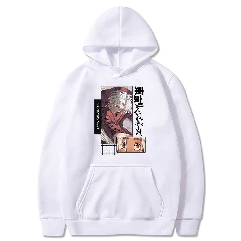 Kurokawa Pattern Printed Hoodie Tokyo Avengers Anime Street Dress Men's and Women's Zipper Hoodie Harajuku Sportswear Zipper Jacket