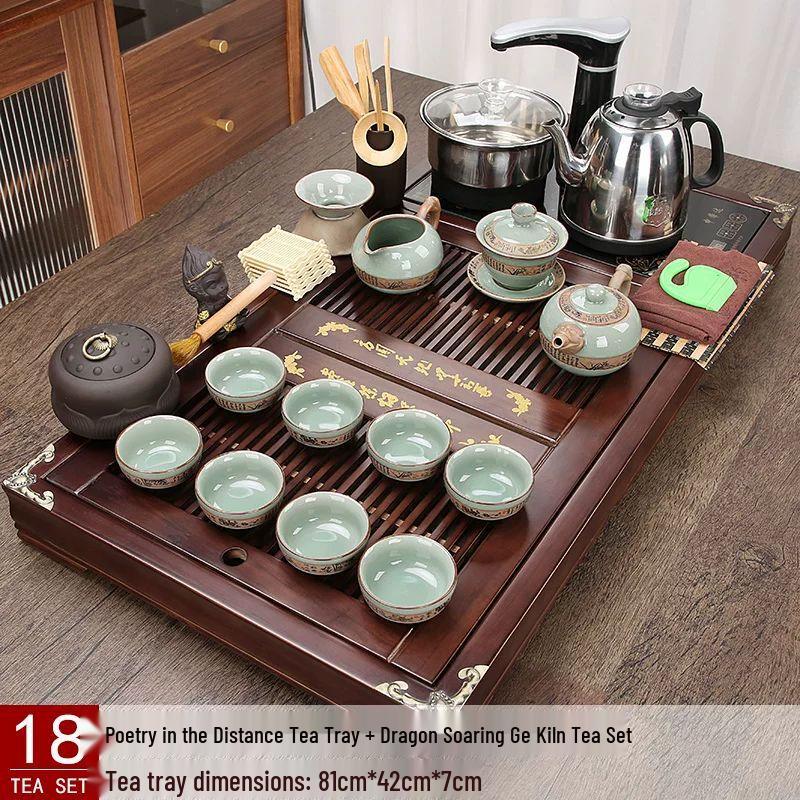 Jiakangming Solid Wood Automatic Kung Fu Tea Set